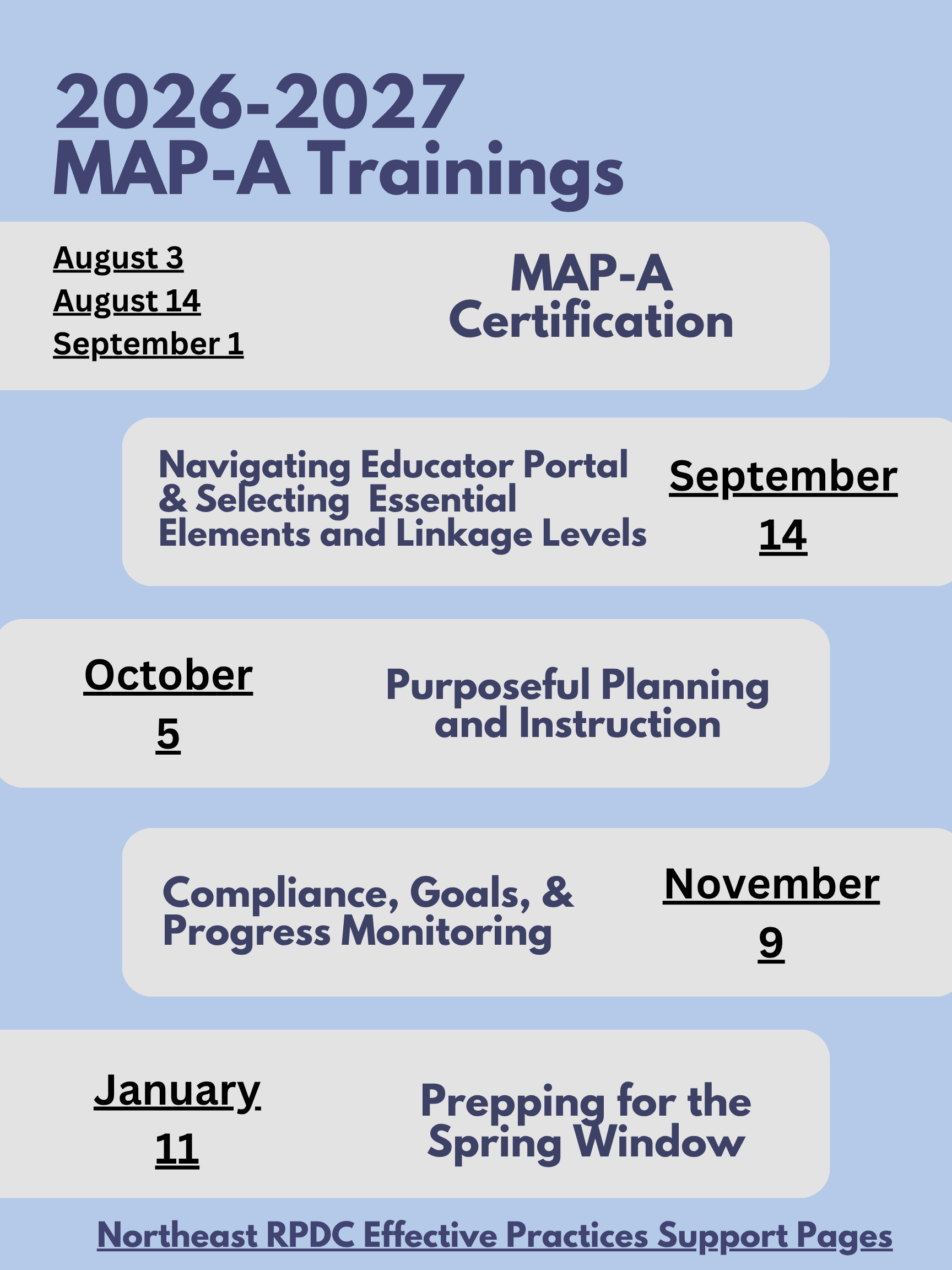 2026-2027 MAP-A Trainings