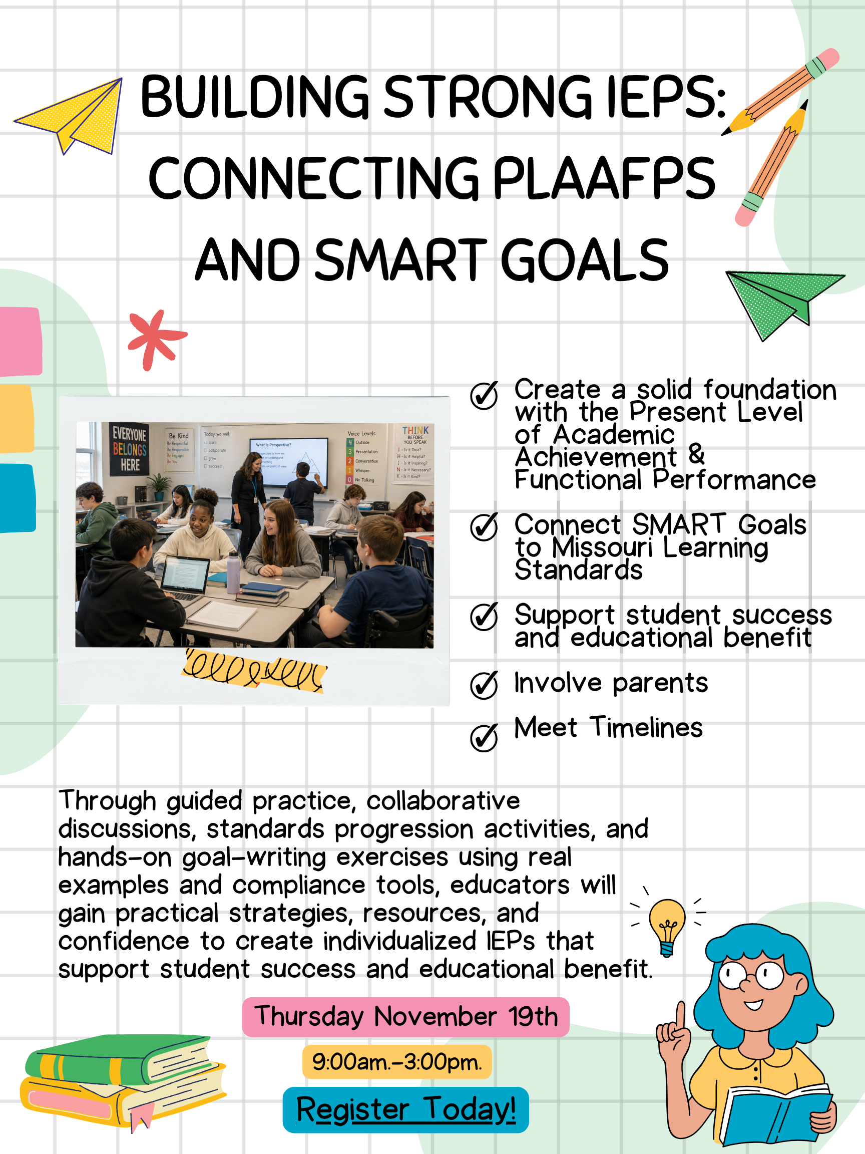 Building-strong-IEPs-Connecting-PLAAFPs-and-Smart-Goals flyer