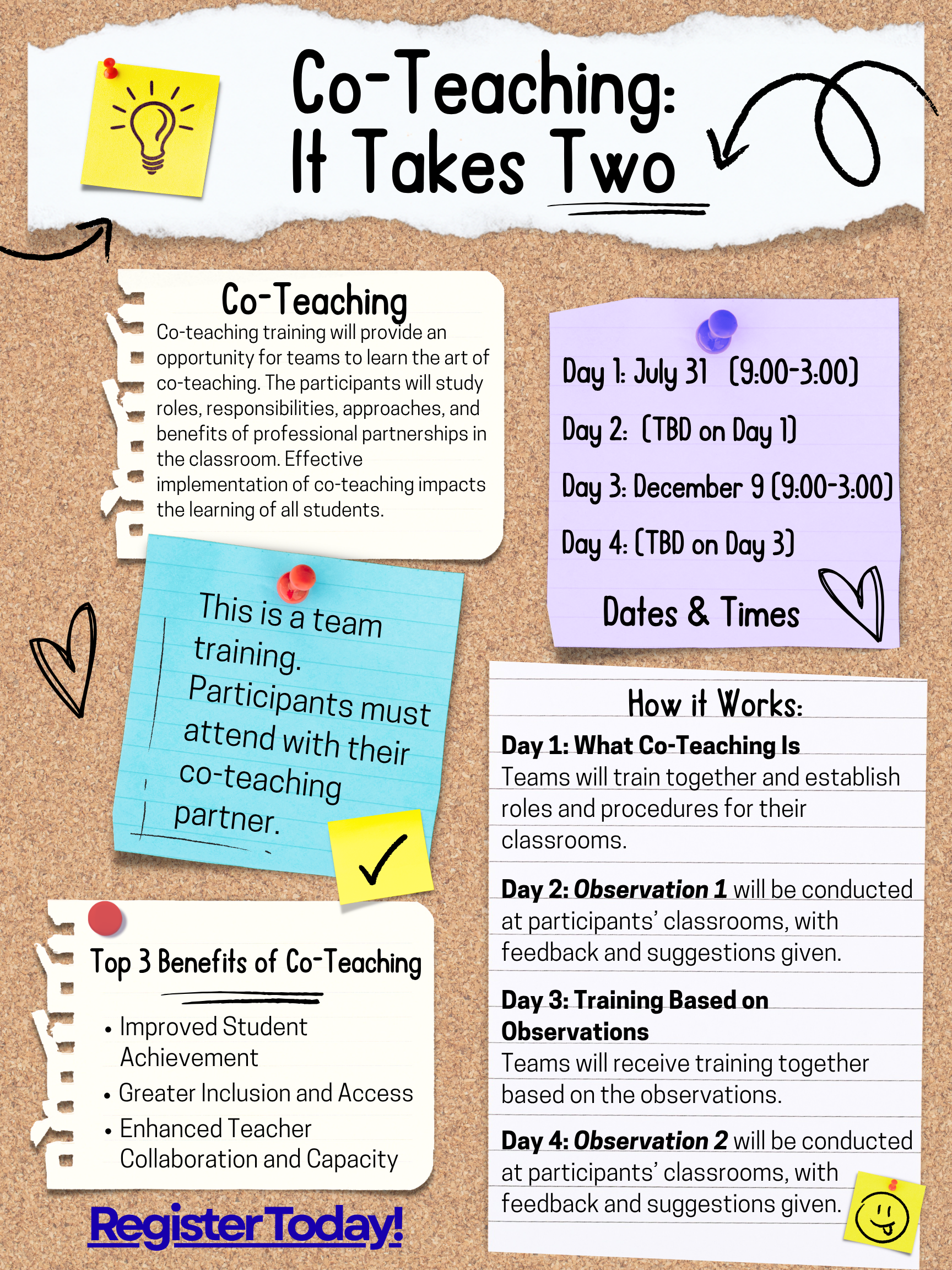 2026 Co-Teaching Flyer
