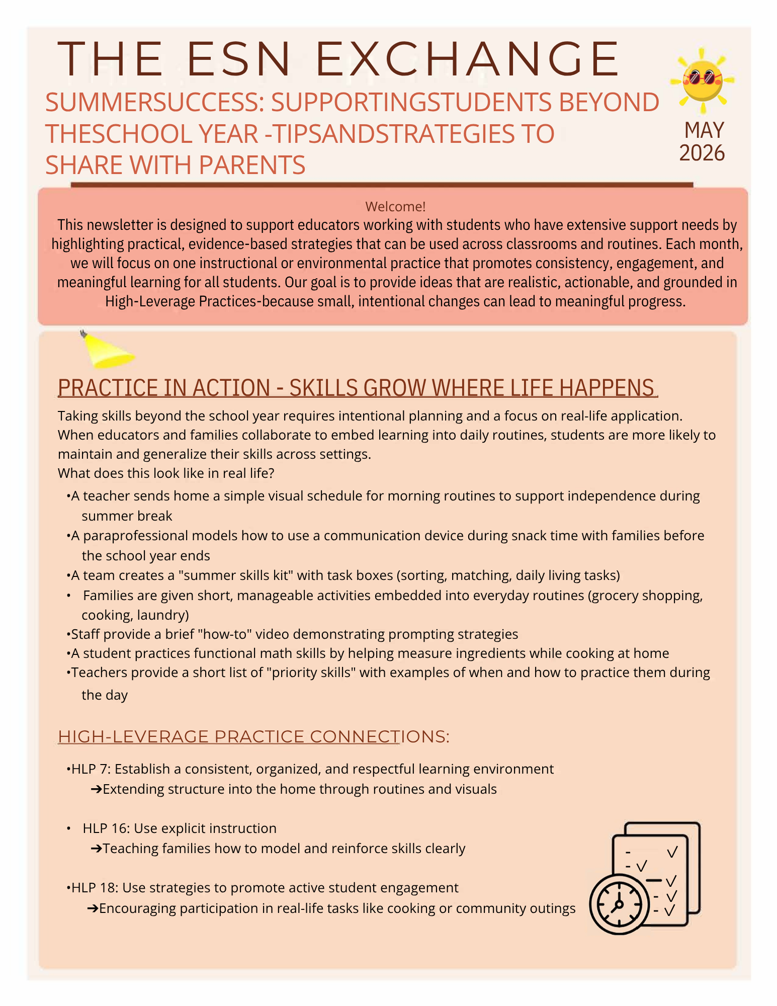 ESN Monthly Newsletter